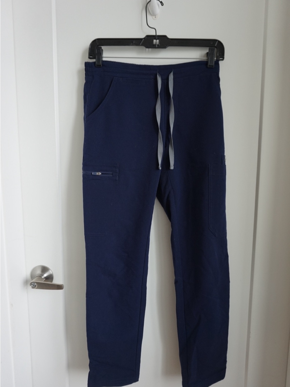 Figs Navy Drawstring Cargo Joggers for Women